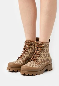 MICHAEL Michael Kors PAYTON BOOTIE - Lace-up Ankle Boots - Beige/ebony