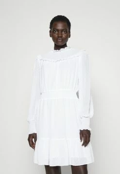 MICHAEL Michael Kors SWISS DOT SMOCKED DRESS - Day Dress - White