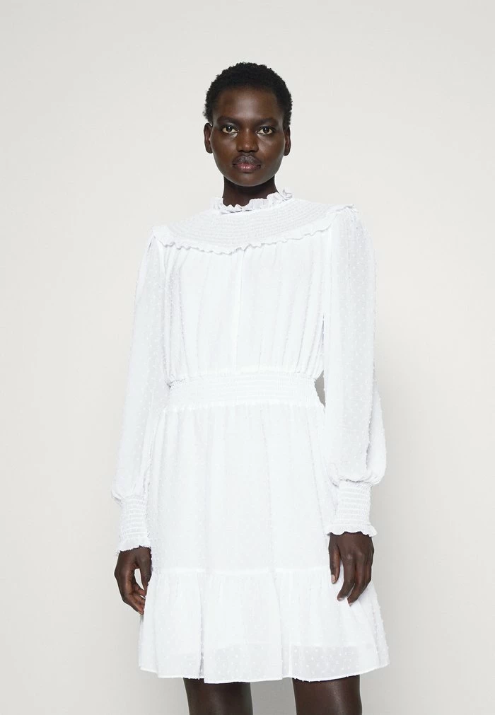 MICHAEL Michael Kors SWISS DOT SMOCKED DRESS - Day Dress - White 3 MICHAEL Michael Kors SWISS DOT SMOCKED DRESS - Day Dress - White