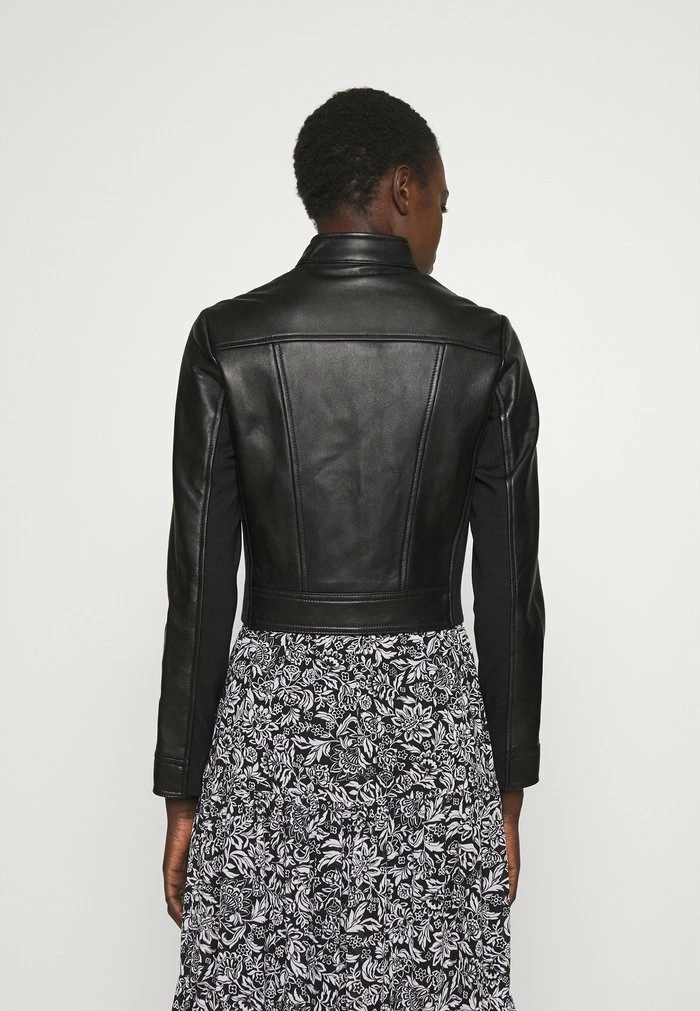 MICHAEL Michael Kors PONTI COMBO - Leather Jacket - Black 5 MICHAEL Michael Kors PONTI COMBO - Leather Jacket - Black - Image 3