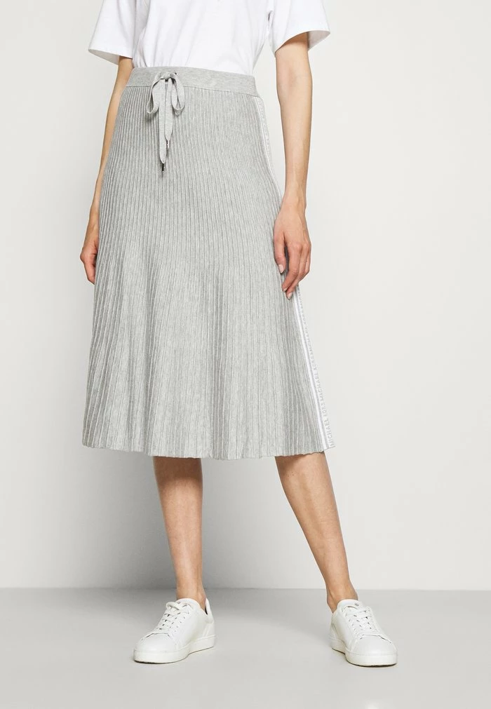 MICHAEL Michael Kors LOGO TAPE MIDI SKIRT - A-line Skirt - Pearl Heather 3 MICHAEL Michael Kors LOGO TAPE MIDI SKIRT - A-line Skirt - Pearl Heather