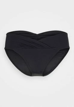 MICHAEL Michael Kors ICONIC SOLIDS EURO GATHERED BOTTOM - Bikini Bottoms - Black -MICHAEL Michael Kors shop 08146d1d4ca94856b1da7b61a239cebf