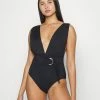MICHAEL Michael Kors ICONIC SOLIDS SURPLICE PLUNGE - Swimsuit - Black 1 MICHAEL Michael Kors ICONIC SOLIDS SURPLICE PLUNGE - Swimsuit - Black -MICHAEL Michael Kors shop 094a9893ab7341a483551e586db61b75