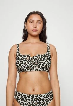 MICHAEL Michael Kors LEOPARD UP BRALETTE - Bikini Top - Khaki