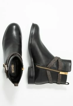 MICHAEL Michael Kors PRESTON FLAT BOOTIE - Classic Ankle Boots - Black/brown -MICHAEL Michael Kors shop 0a45ead0fabd4a9697831336cf95de76