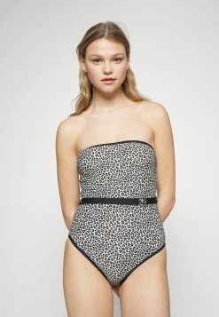 MICHAEL Michael Kors MINI LEOPARD BANDEAU - Swimsuit - Black