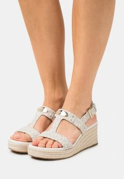 MICHAEL Michael Kors PLATE WEDGE - Platform Sandals - Vanilla/multi-coloured