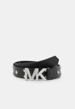 MICHAEL Michael Kors STUDDED BELT FACETED - Belt - Black