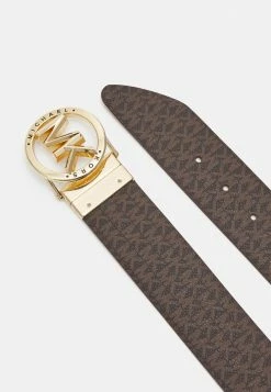 MICHAEL Michael Kors REVERSIBLE BELT - Belt - Luggage/brown/gold-coloured -MICHAEL Michael Kors shop 1a5ced0727864c99830cde5f09889920