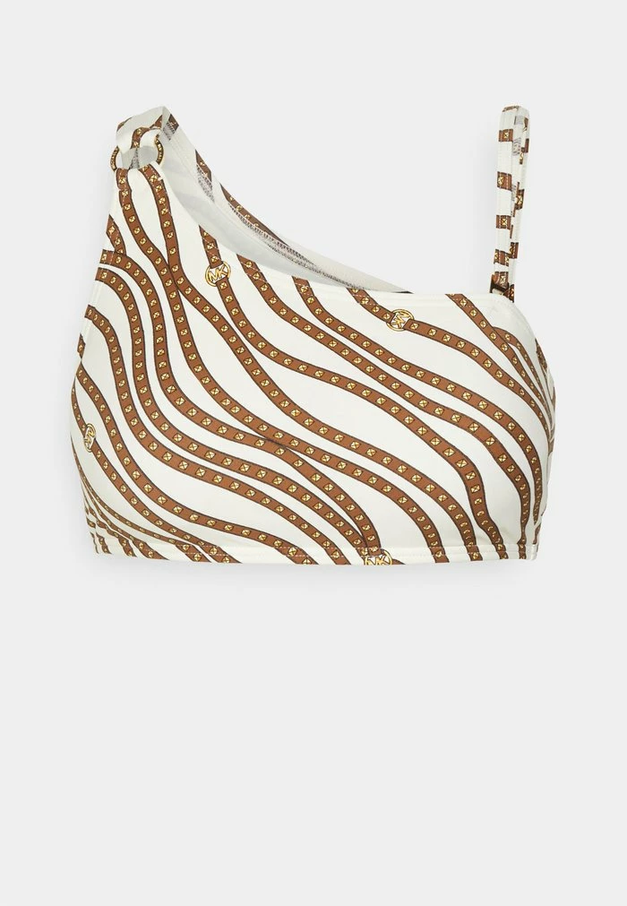 MICHAEL Michael Kors DIAGONAL BELT LOGO RING ONESHOULDER - Bikini Top - Bone 8 MICHAEL Michael Kors DIAGONAL BELT LOGO RING ONESHOULDER - Bikini Top - Bone - Image 6