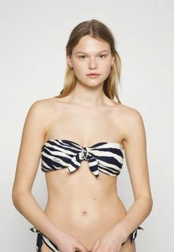 MICHAEL Michael Kors REVERSIBLE TIE FRONT BANDEAU - Bikini Top - Navy