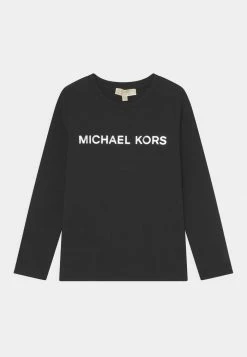 MICHAEL Michael Kors LONG SLEEVE - Long Sleeved Top - Black/silver
