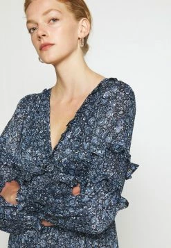 MICHAEL Michael Kors MAXI DRESS WITH MINI RUFFLES - Maxi Dress - Chambray -MICHAEL Michael Kors shop 213b86627b27481ea23ec21c0f322f3b