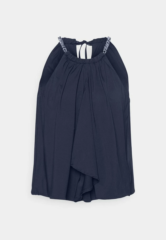 MICHAEL Michael Kors CHAIN HALTER HIGH NECK TANKINI - Bikini Top - Navy 7 MICHAEL Michael Kors CHAIN HALTER HIGH NECK TANKINI - Bikini Top - Navy - Image 5