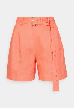 MICHAEL Michael Kors BELTED PLEATED SHORT - Shorts - Coral -MICHAEL Michael Kors shop 281c0be8f18641ba993464ec800e9299