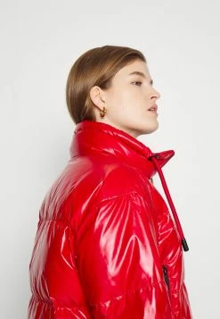 MICHAEL Michael Kors CROPPED METALLIC PUFFER - Winter Jacket - Crimson -MICHAEL Michael Kors shop 299195656e2340f1abd06de76b01b227