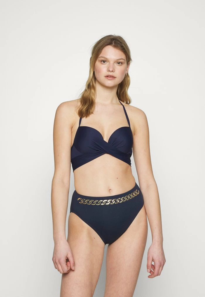 MICHAEL Michael Kors CHAIN HIGH WAIST BOTTOM - Bikini Bottoms - Navy 4 MICHAEL Michael Kors CHAIN HIGH WAIST BOTTOM - Bikini Bottoms - Navy - Image 2