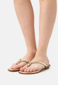 MICHAEL Michael Kors ANNIE THONG - T-bar Sandals - Pale Gold