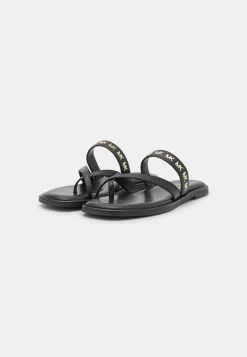 MICHAEL Michael Kors ALBA THONG SLIDE - T-bar Sandals - Black -MICHAEL Michael Kors shop 2f938e13801e4e069314c730cf9497a1