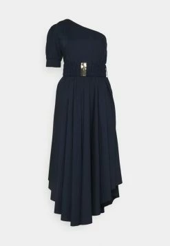 MICHAEL Michael Kors ONE SHOULDER MIDI DRESS - Day Dress - Midnightblue -MICHAEL Michael Kors shop 330d6db54a294481a487facd146a9f0c