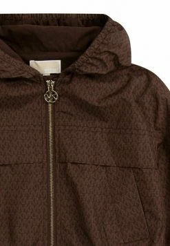 MICHAEL Michael Kors HOODED WINDBREAKER - Light Jacket - Brown -MICHAEL Michael Kors shop 33cbe002f22e439eace9c7f0f11c2c49