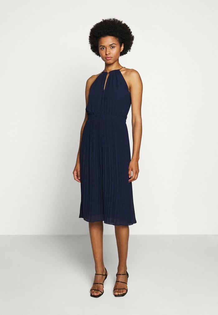 MICHAEL Michael Kors CHAIN NECK MIDI DRESS - Cocktail Dress / Party Dress - True Navy 3 MICHAEL Michael Kors CHAIN NECK MIDI DRESS - Cocktail Dress / Party Dress - True Navy