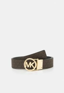 MICHAEL Michael Kors LOGO BELT - Belt - Black/brown/gold -MICHAEL Michael Kors shop 3830588958254df0a499239649ed66f9