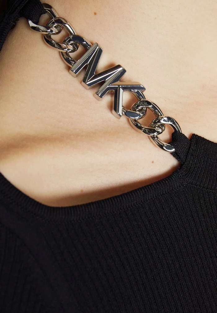 MICHAEL Michael Kors CHAIN CUTOUT FITTED - Jumper - Black 10 MICHAEL Michael Kors CHAIN CUTOUT FITTED - Jumper - Black - Image 8