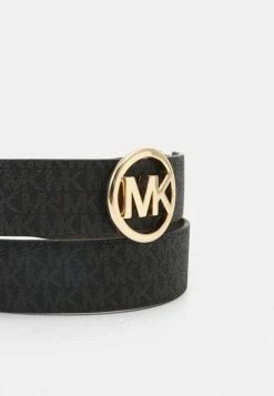 MICHAEL Michael Kors LOGO BELT - Belt - Black/brown/gold -MICHAEL Michael Kors shop 38f11d4835e042c99e52d4fec04565ef