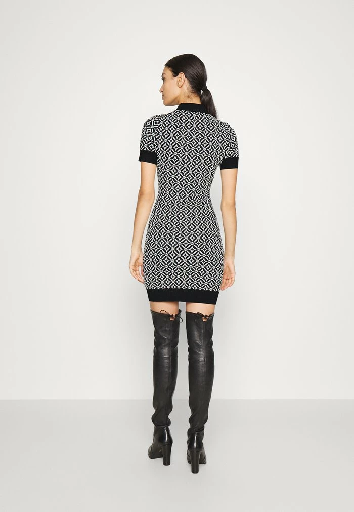 MICHAEL Michael Kors ECO LOGO TIE - Day Dress - Black/bone 5 MICHAEL Michael Kors ECO LOGO TIE - Day Dress - Black/bone - Image 3