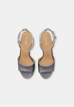 MICHAEL Michael Kors JENSON - High Heeled Sandals - Silver/black -MICHAEL Michael Kors shop 3ab93727796249f191b011020f488cd3