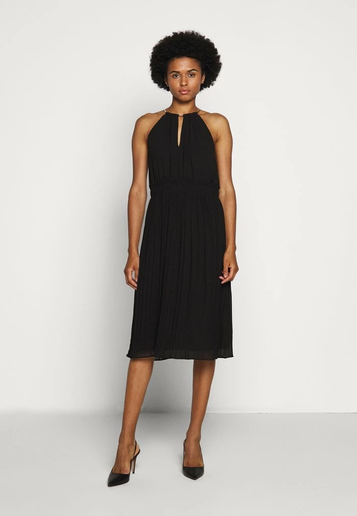 MICHAEL Michael Kors CHAIN NECK MIDI DRESS - Cocktail Dress / Party Dress - Black 3 MICHAEL Michael Kors CHAIN NECK MIDI DRESS - Cocktail Dress / Party Dress - Black