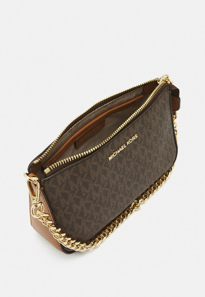 MICHAEL Michael Kors JET SET CHAIN POUCHETTE - Clutch - Brown 5 MICHAEL Michael Kors JET SET CHAIN POUCHETTE - Clutch - Brown - Image 3