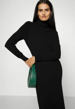 MICHAEL Michael Kors EASY SLIT MIDI - Day Dress - Black -MICHAEL Michael Kors shop 3f7f60e32a33461d8455f606b036bef3