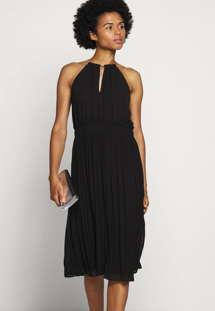 MICHAEL Michael Kors CHAIN NECK MIDI DRESS - Cocktail Dress / Party Dress - Black 7 MICHAEL Michael Kors CHAIN NECK MIDI DRESS - Cocktail Dress / Party Dress - Black - Image 5