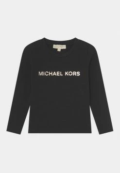 MICHAEL Michael Kors LONG SLEEVE - Long Sleeved Top - Black/gold