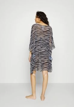 MICHAEL Michael Kors DIAGONAL BELT V NECK CAFTAN - Beach Accessory - Navy -MICHAEL Michael Kors shop 4300a7144c9d4f629b2a9fdcdbb93d1d
