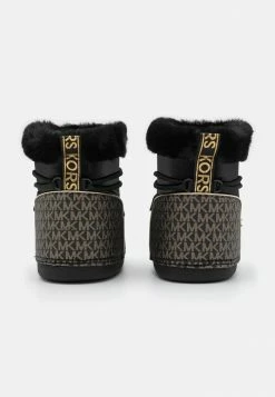 MICHAEL Michael Kors ZELDA BOOTIE - Lace-up Ankle Boots - Black/gold -MICHAEL Michael Kors shop 4b44040ea74149fe8851d80152d10b21