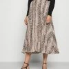 MICHAEL Michael Kors PLEATED SNAKE SKIRT - A-line Skirt - Dune -MICHAEL Michael Kors shop 4bde572873184ec288ecd8df2cd5483d