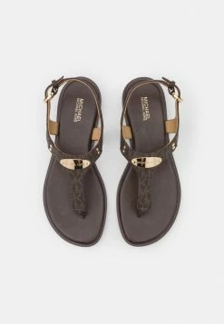 MICHAEL Michael Kors PLATE THONG - T-bar Sandals - Brown -MICHAEL Michael Kors shop 4d17e531a1794b989345a77ee0287065