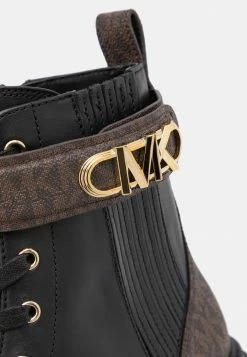 MICHAEL Michael Kors PARKER BOOTIE - Lace-up Ankle Boots - Black/brown -MICHAEL Michael Kors shop 4da3ef5b6a2b4be0af8be96384495f47