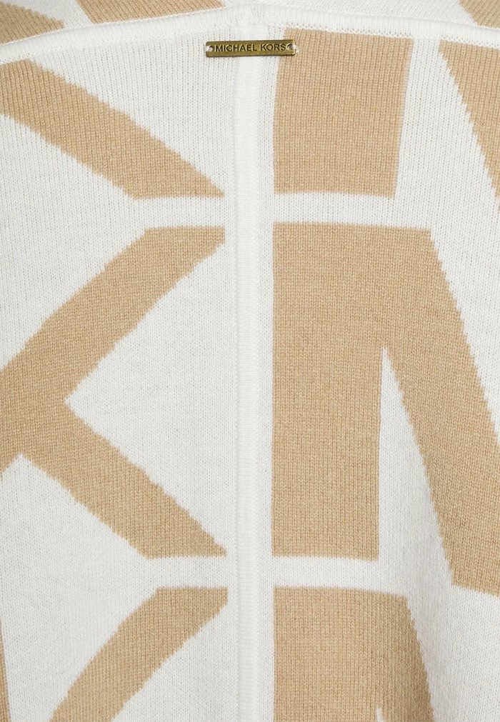 MICHAEL Michael Kors LOGO PONCHO - Cape - White/khaki 5 MICHAEL Michael Kors LOGO PONCHO - Cape - White/khaki - Image 3
