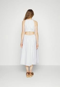 MICHAEL Michael Kors HALTER MIDI DRESS - Day Dress - White -MICHAEL Michael Kors shop 5370fdc7a04c4b9493456acb762843b1