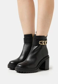 MICHAEL Michael Kors PARKER LUG BOOTIE - High Heeled Ankle Boots - Black/brown