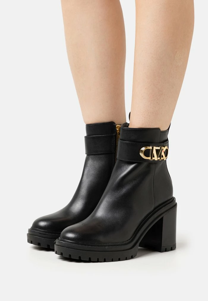 MICHAEL Michael Kors PARKER LUG BOOTIE - High Heeled Ankle Boots - Black/brown 3 MICHAEL Michael Kors PARKER LUG BOOTIE - High Heeled Ankle Boots - Black/brown