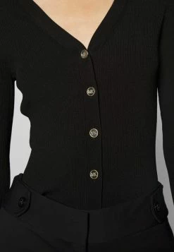 MICHAEL Michael Kors LOGO BUTTON CARDIGAN - Cardigan - Black -MICHAEL Michael Kors shop 5573b0fbf06846d3813431b4602293a0