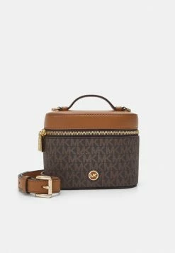 MICHAEL Michael Kors OVAL TRUNK XBODY - Across Body Bag - Brownn/acorn