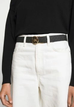 MICHAEL Michael Kors LOGO BELT - Belt - Black/brown/gold