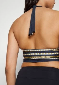MICHAEL Michael Kors CHAIN BORDER HALTER - Bikini Top - Navy -MICHAEL Michael Kors shop 58fe45c42e234cfba2205984db8f7aba