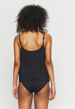 MICHAEL Michael Kors ICONIC SOLIDS DOUBLE LATER TANKINI - Bikini Top - Black -MICHAEL Michael Kors shop 5935385a69024a1194cf2ce8850b798c